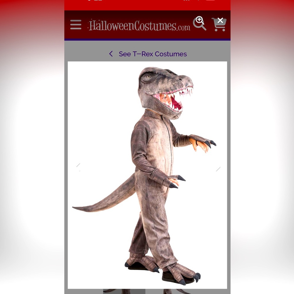 *NWT* 18M Realistic Toddler T-Rex Costume